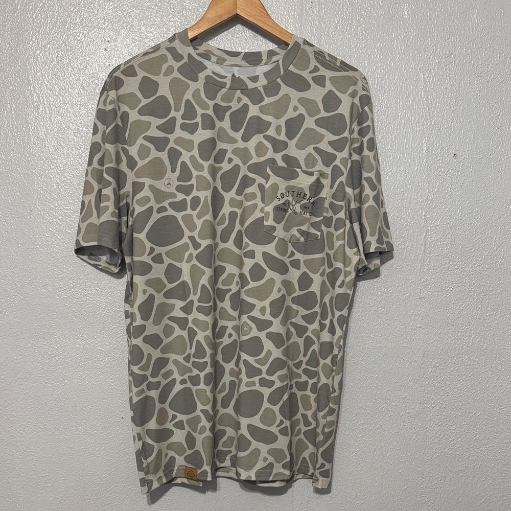 Southern String Hat Co Camo Performance Pocket Tee Short Sleeve Shirt Men’s New